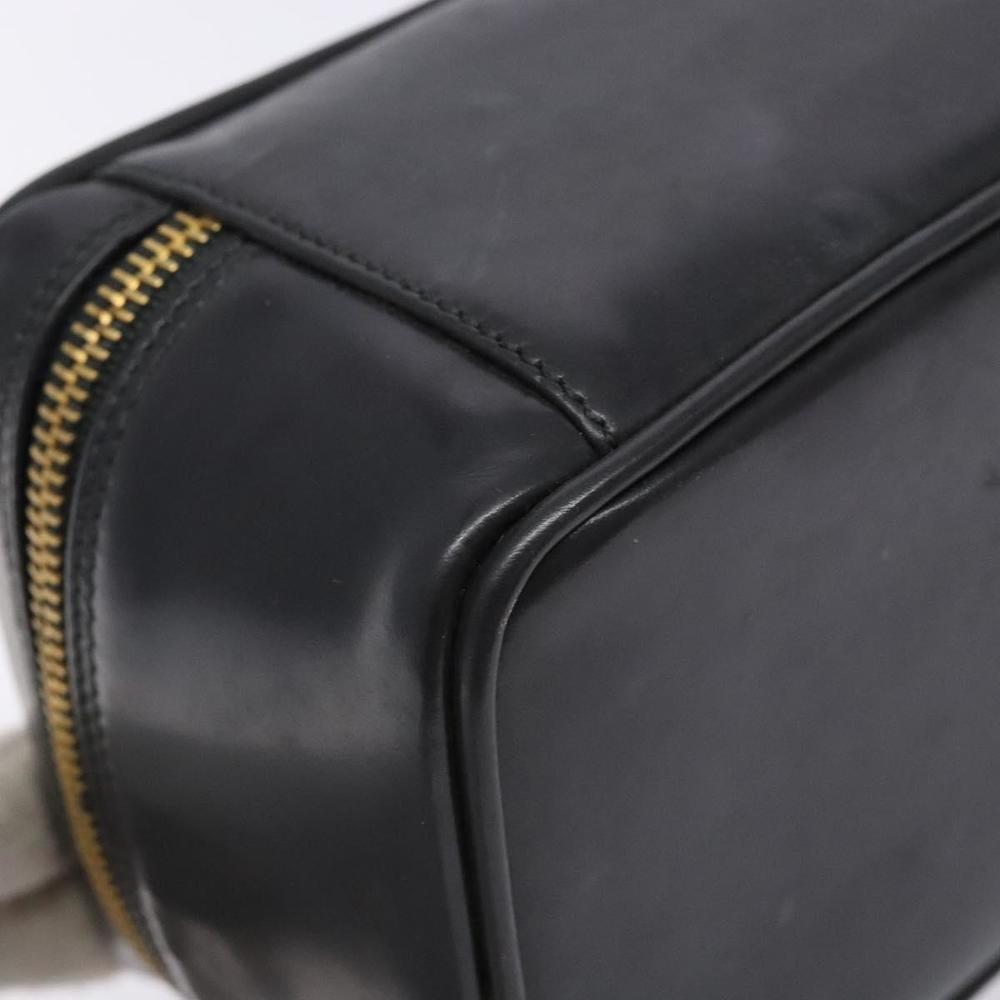 GUCCI Bamboo Vanity Hand Bag Patent leather Navy Gold 032 1705 0151 Auth 139591 - Picture 16 of 16